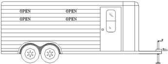 Sunlite 710 - Painted Aluminum Slant Load Horse Trailer