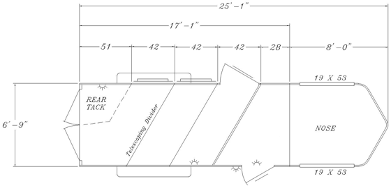 Sunlite 720 - Painted Aluminum Slant Load Gooseneck Horse Trailer Floor Plan