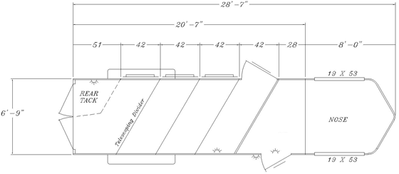 Sunlite 720 - Painted Aluminum Slant Load Gooseneck Horse Trailer Floor Plan