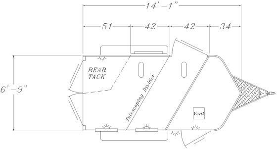 Sunlite 725 - Painted Aluminum Slant Load Horse Trailer Floor Plans