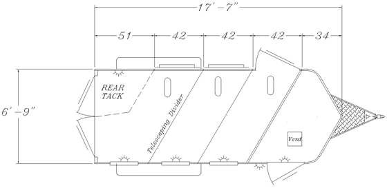 Sunlite 725 - Painted Aluminum Slant Load Horse Trailer Floor Plans