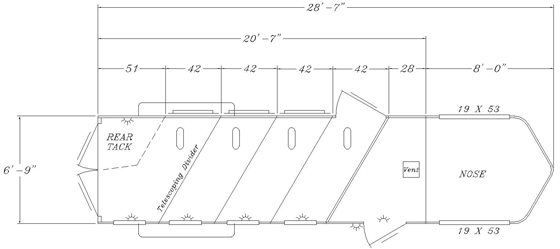 Sunlite 725 - Painted Aluminum Slant Load Gooseneck Horse Trailer Floor Plan