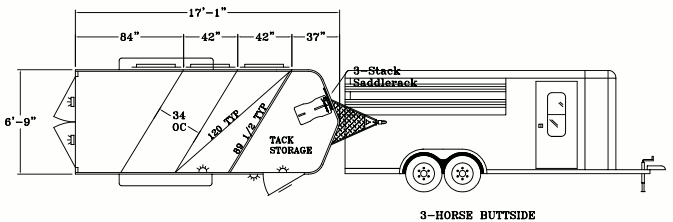 Sunlite 730 - Painted Aluminum Slant Load Horse Trailer Floor Plans