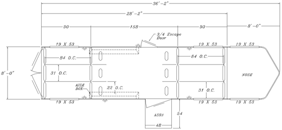 Sunlite 761 - Painted Aluminum Straight Load Gooseneck Horse Trailer - Floor Plan