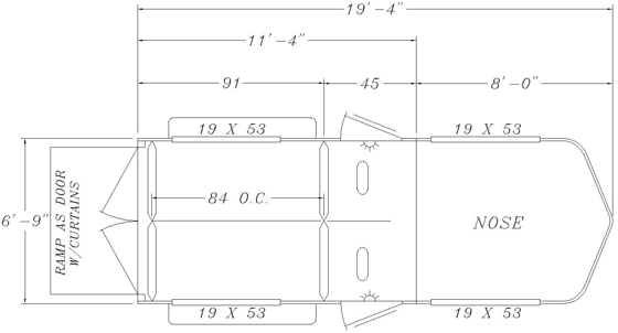 Sunlite 777 - Painted Aluminum Straight Load Gooseneck Horse Trailer Floor Plan