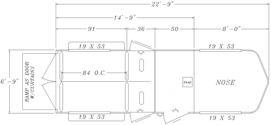 Sunlite 777 - Painted Aluminum Straight Load Gooseneck Horse Trailer Floor Plan
