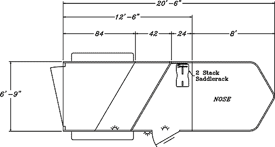 Stampede SL - Painted Aluminum Slant Load Gooseneck Horse Trailer Floor Plan